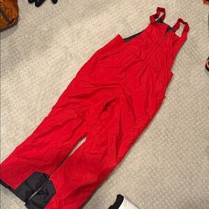 Red Snow Bib Overalls